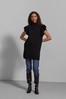 Y.A.S Black Roll Neck Ruffle Sleeve Knitted Meggy Tank Top Vest