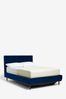 Swoon Opulent Velvet Navy Blue Klee Upholstered Bed Frame