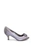 Lunar Grey Ripley Satin Peep Toe Shoes