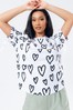 Hype. Hearts Women's Tie Sleeve T-Shirt