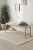 Blonde Wood Woven Oslo No Back Dining Bench