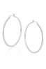 Beaverbrooks Silver Sparkle Cut Hoop Earrings