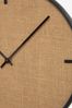 Black Black & Rattan Cane Effect Wall Clock