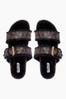 Dune London Waverly Furry Double Strap Slippers