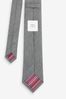 Grey Slim Tie And Pocket Square Set