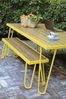 Novogratz Yellow Paulette Outdoor Table and Bench Set