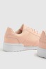 Schuh Pink Magnet Lace Up Trainers