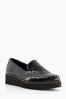 Dune London Black Glides Slipper Cut Flatform Shoes