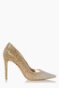 Dune London Metallic Bedazzler Ombre Crystal Court Shoes