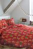 Bedlam Red Gingerbread Duvet Cover and Pillowcase Set