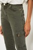 Mint Velvet Green Houston Khaki Slim Zip Jeans