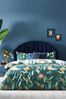 furn. Green Eucalyptus Green Tigerlily Floral Reversible Duvet Cover and Pillowcase Set
