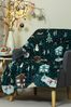 furn. Green Winter Pines Throw