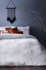 The Linen Yard White Ghost Tufted Cotton Duvet Cover and Pillowcase Set