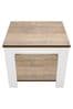 AVF White Whitesands Rustic Wood Effect Side Table