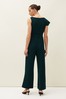 Phase Eight Green Zelda Asymmetric Belted Jumpsuit