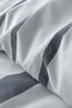 Content by Terence Conran Grey Sebastian 200 Thread Count Duvet Cover and Pillowcase Set