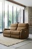 Heritage Leather Tan Brown Jackson Sofa Power Recliner