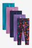 Blue/Pink/Purple/Black Tie Dye Print (3-16yrs)