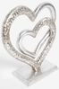 Silver Hex Heart Sculpture