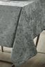 Catherine Lansfield Silver Grey Crushed Velvet Table Cloth