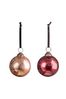 Gallery Home 2 Pack Pink Nolan Mottled Christmas Berry Baubles