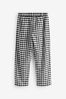Black/White Check Atelier-lumieresShops Woven Jogger Pyjamas 2 Pack (3-16yrs)
