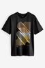Black/Bronze Lines Print T-Shirts