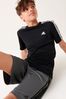 adidas Black Junior Designed To Move Tee And Shorts Set