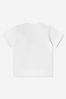 Baby Boys White Cotton Logo T-Shirt