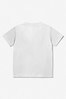 Boys White Cotton Jersey Logo T-Shirt
