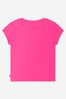 Girls Pink Cotton Seashell Print T-Shirt