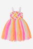 Girls Multicoloured Sleeveless Tulle Dress