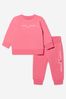 Baby Girls Cotton Tracksuit in Pink