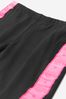 Girls Cotton Jersey Logo Cycling Shorts in Black