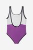 DKNY Girls Logo Print Purple Swimsuit