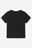 Boys Organic Cotton Logo T-Shirt in Black