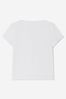 Girls Organic Cotton Logo T-Shirt in White