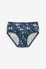 Blue/White Floral Character 7 Pack Briefs (1.5-16yrs)