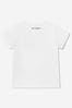 Girls Karl Print Jersey T-Shirt in White