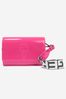 Girls Faux Leather Embossed Shoulder Bag in Pink