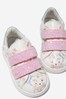 Girls Faux Leather Teddy Bear Trainers in Ivory