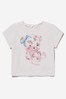 Baby Girls Cotton Teddy Bear T-Shirt in Pink