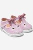 Girls Glitter Bow Shoes in Pink