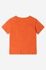 Girls Cotton Sunshine Print T-Shirt in Orange