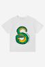 Boys Cotton Jersey Crocodile Logo T-Shirt