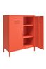 Novogratz Cache 2 Door Metal Locker Storage Cabinet - Orange
