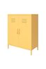 Novogratz Cache 2 Door Metal Locker Storage Cabinet - Yellow