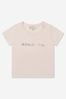 Girls Cotton Jersey Logo T-Shirt in Pink