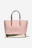 Girls Faux Leather All Over Logo Tote Bag in Pink